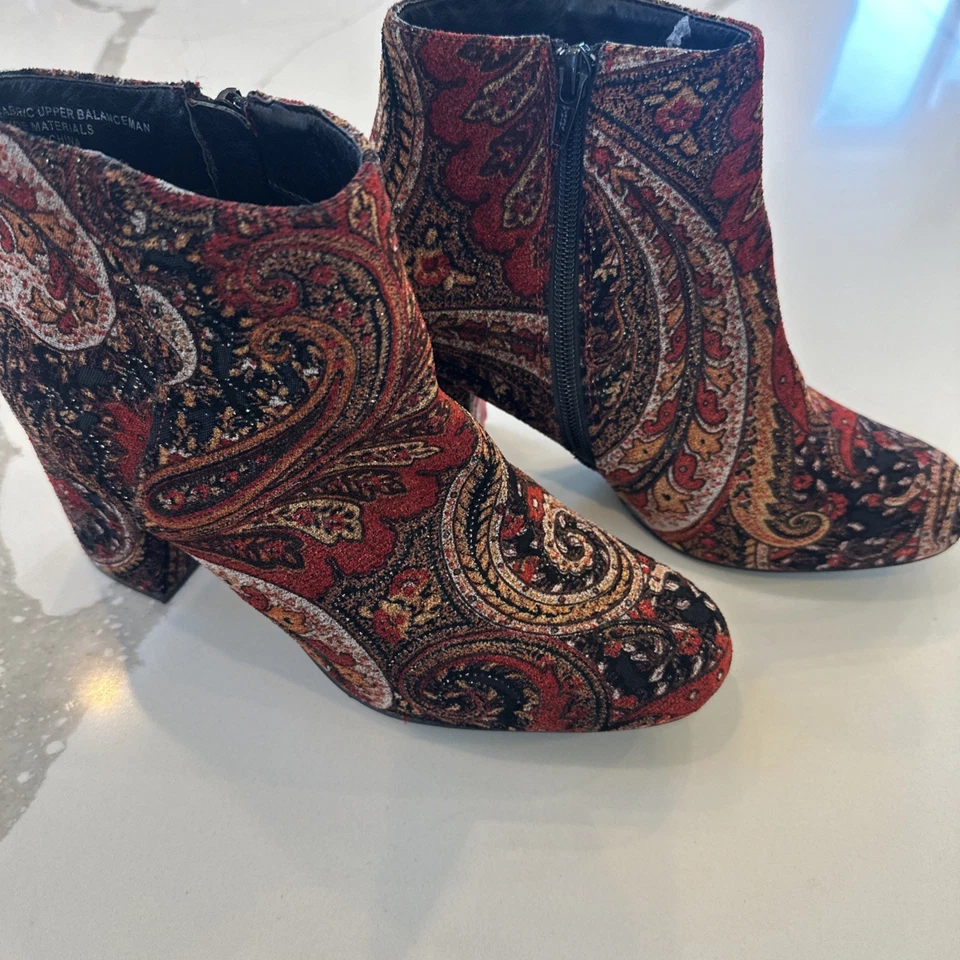 Diba 复古 Inspired 踝靴女式 9M 码节日波西米亚复古 70 年代复古 — 第 4/4 张图片