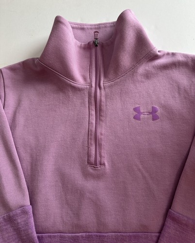 Under Armour Girls Double Knit 1/2-Zip Pullover Sweatshirt YMD/JM/M Lavender
