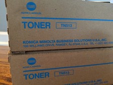 2 OEM Konica Minolta TN513 Black Toner Cartridges Bizhub 454e 554e A33K031