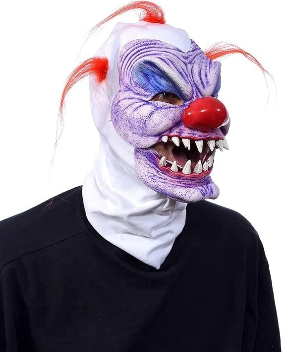 Men`s Killer Clown Mask Adult Creepy Evil Clown Halloween Face Mask Pennywise - Image 3 of 4
