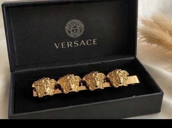 Versace Gold Medusa Hair Pin Barrette Authentic Luxury Hair  display picture 2