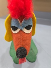 Vintage Felt Dog w/ Bendable Legs for the 70 s