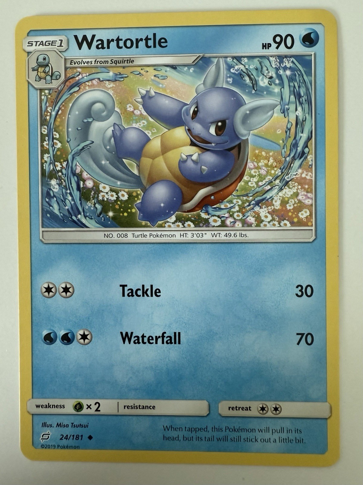 Wartortle 24/181 - Sun Moon - Team Up - Pokemon Card - VLP