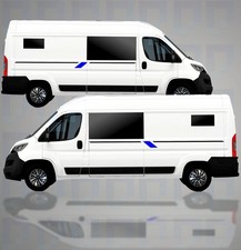 Minimalist Vinyl Side Stripes Universal Fit Decals For Lwb Van Camper 2pc