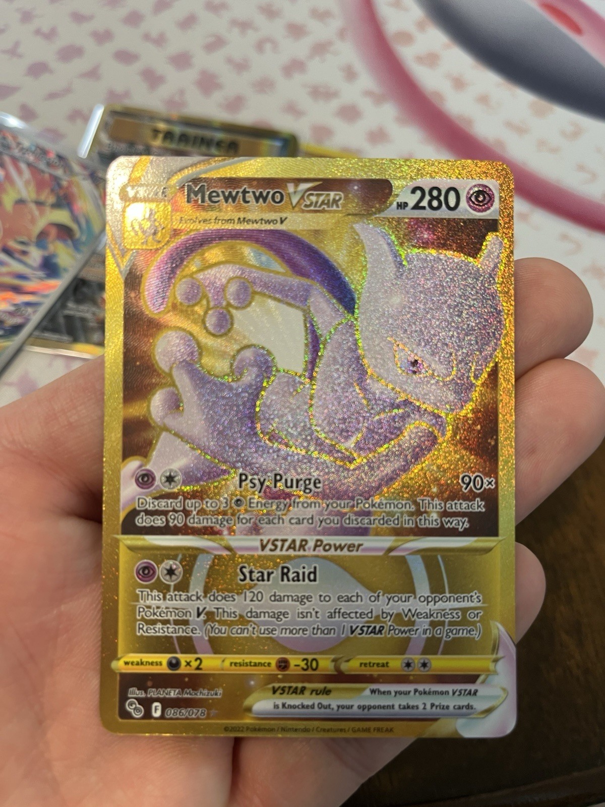 The Pokémon Company Mewtwo VSTAR 086/078 Pokémon GO Secret Rare Holo 280 HP