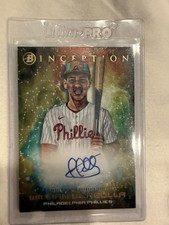2022 Bowman Inception Gold Foil Auto /50 William Bergolla Phillies White Sox