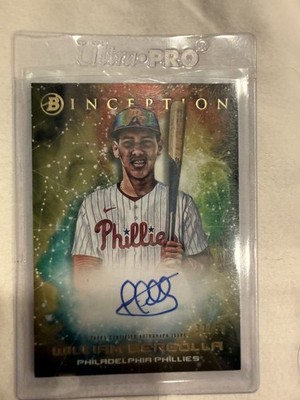 2022 Bowman Inception Gold Foil Auto /50 William Bergolla Phillies White Sox