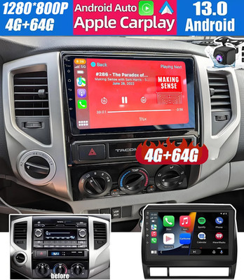 Apple Carplay For Toyota Tacoma 2005-2013 Android 15.0 Car Stereo Radio Camera