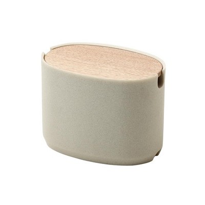 ideaco Oval Box Cable Storage stone sand white
