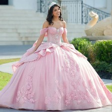 Ball Gown Pink Quinceanera Dresses for Girls Tiered Sweetheart A-line Lace-up