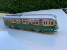TRAMWAY MOTORISÉ PCC ST LOUIS USA, ÉCHELLE O,-33 CM-EN LAITON-NEUF