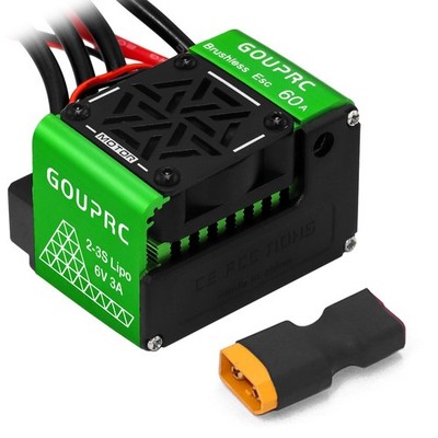 GOUPRC 60A Brushless RC ESC 2-3S Waterproof Electric Speed 60a Green Esc 
