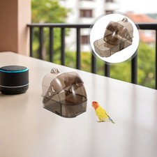 Bird Bath For Cage Transparent Plastic Parrot Shower Tub With Drawer Hanging