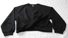 Old Navy Women's Bounce Fleece Twist-Front Sweatshirt MS7 Black Jack Large NWT