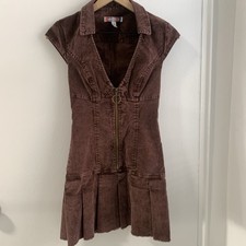 Urban Outfitters Jazzy Corduroy mini dress Pleated Skirt Zipper Detail Size S