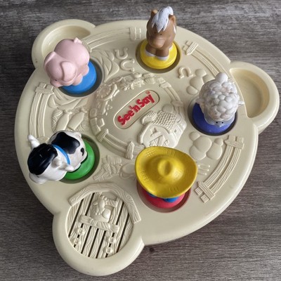 Vintage 1995 Fisher Price See n Say 3D Old MacDonalds Animals Toy Works.