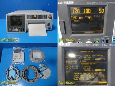 GE Corometrics 120 Series Maternal/Fetal Monitor W/ Transducers & Leads ~ 38068