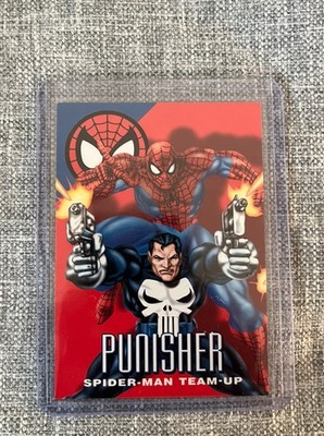 The Punisher & Spiderman - 1996 - Marvel Vision - Embossed Textured - #5 VTG