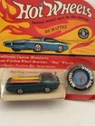 Vintage Hot Wheels Redline BLUE-GREEN TEAL TONE Deora w/ Surfboards 1968 CARDED