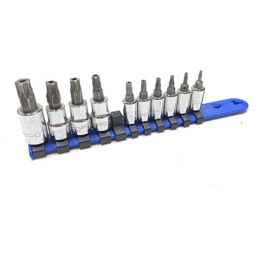 MATCO TOOLS 10 PIECE TAMPERPROOF TORX BIT DRIVER SET 8TP - 55TP SABP11TPTXA - Picture 1 of 6