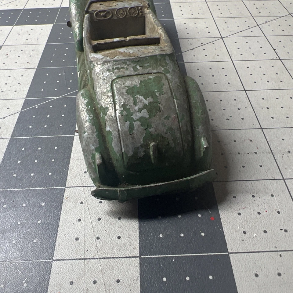 Vintage Hubley Kiddie Toy Orange Packard Convertible Diecast w/Tin Base - Image 4 of 4