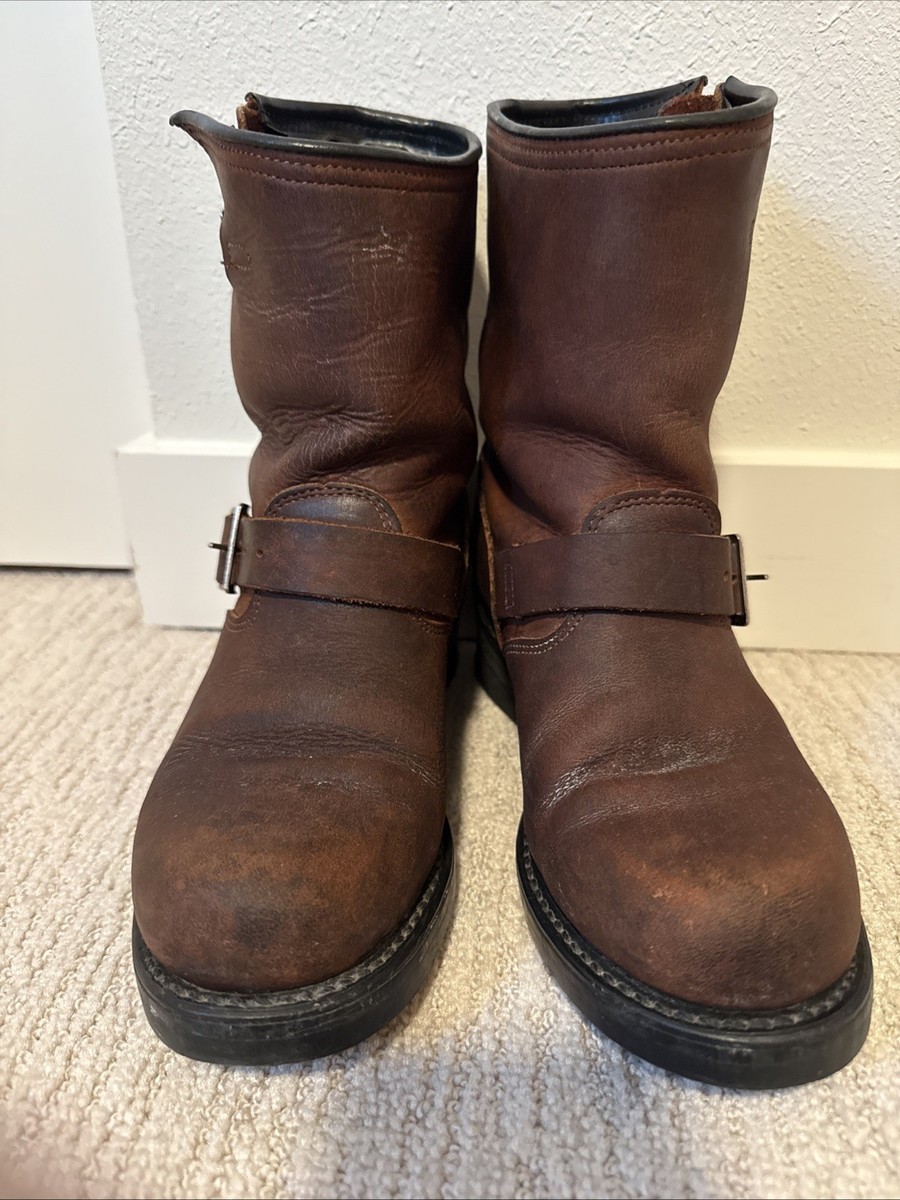 VINTAGE Black BILTRITE sole engineer LEATHER boots STEELTOE