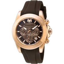 Technomarine Men's Watch Manta Ray Chrono Brown Dial Silicone Strap TM-219038