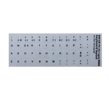 White Portuguese Keyboard Stickers Qwerty Layout Letters Notebook Pc 12x10mm