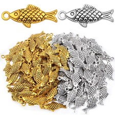 100pcs Alloy Ocean Fish Pendant Charms for DIY Necklace Bracelet Earrings Jewelr