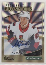 2019-20 Parkhurst Prominent Prospects Gold Vitalii Abramov Vitaly #PP-9 Auto ev1