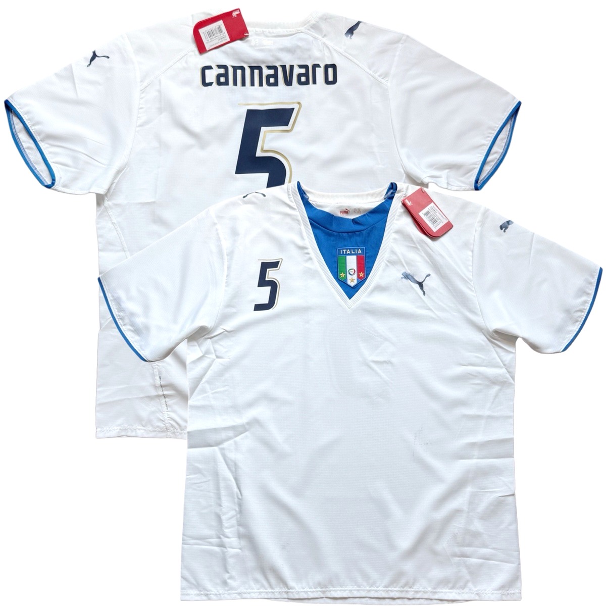 2006 Italy Away Jersey #5 Cannavaro XL PUMA World Cup Winner NEW