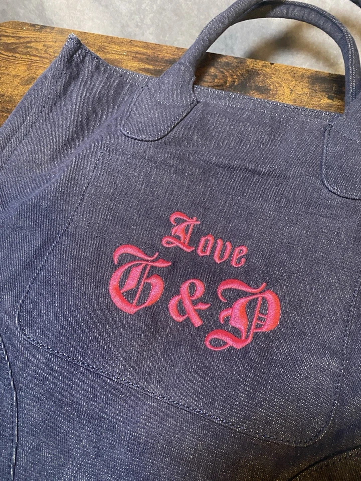 Bolso de Mano Juicy Couture Vintage Y2K Denim Rosa Bordado Foto 3 de 4