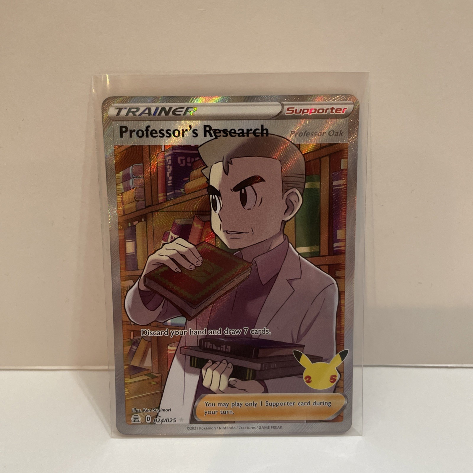 Pokemon TCG Professor's Research 024/025 Celebrations Ultra Rare Full Art NM