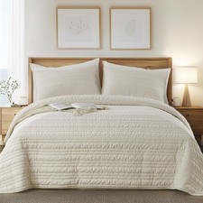 Luxury Velvet Quilt Set 3 Pieces Oversize King,Soft Bedspread Coverlet with 2...