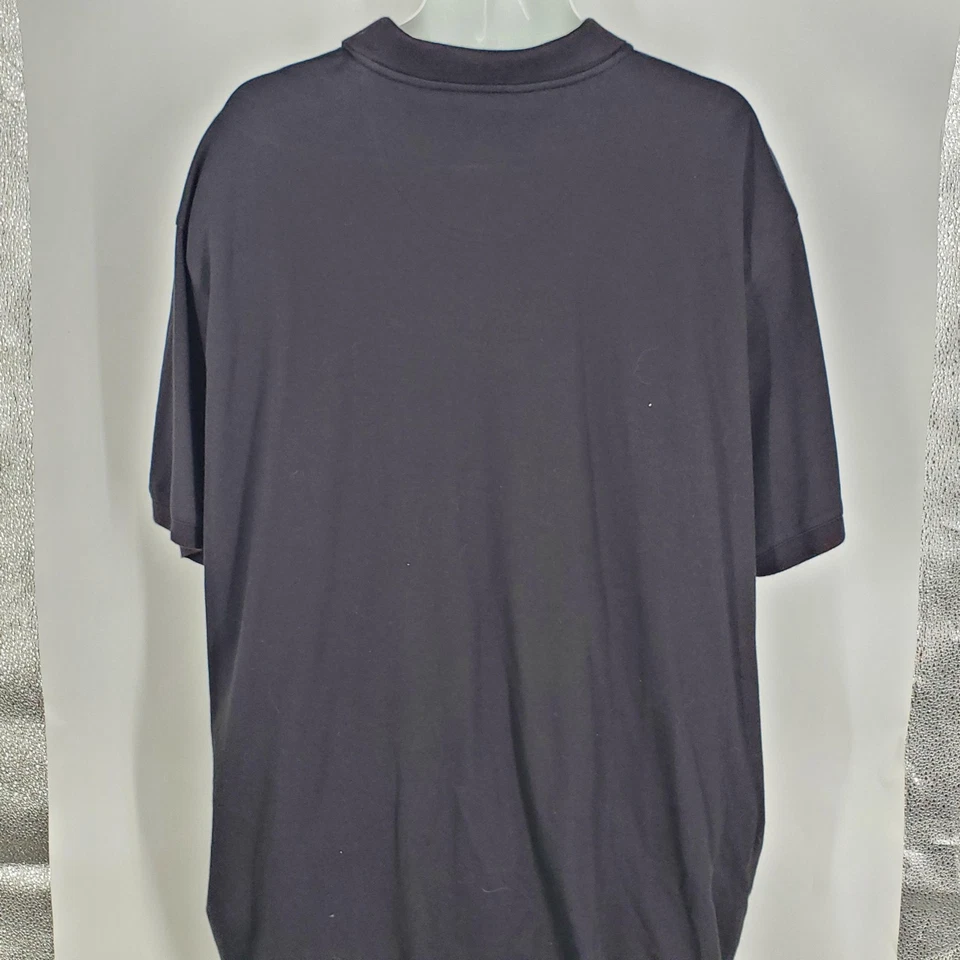 Camisa Polo Covington Para Hombres 3XL Negra Manga Corta Bolsillo en el Pecho Informal Golf Tejida Foto 3 de 4