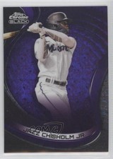 2022 Topps Chrome Black Purple Mini-Diamond Refractor /150 Jazz Chisholm Jr 0bz6