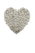 Heart Shaped Mirror Wall Hanging Antique Style Decorative