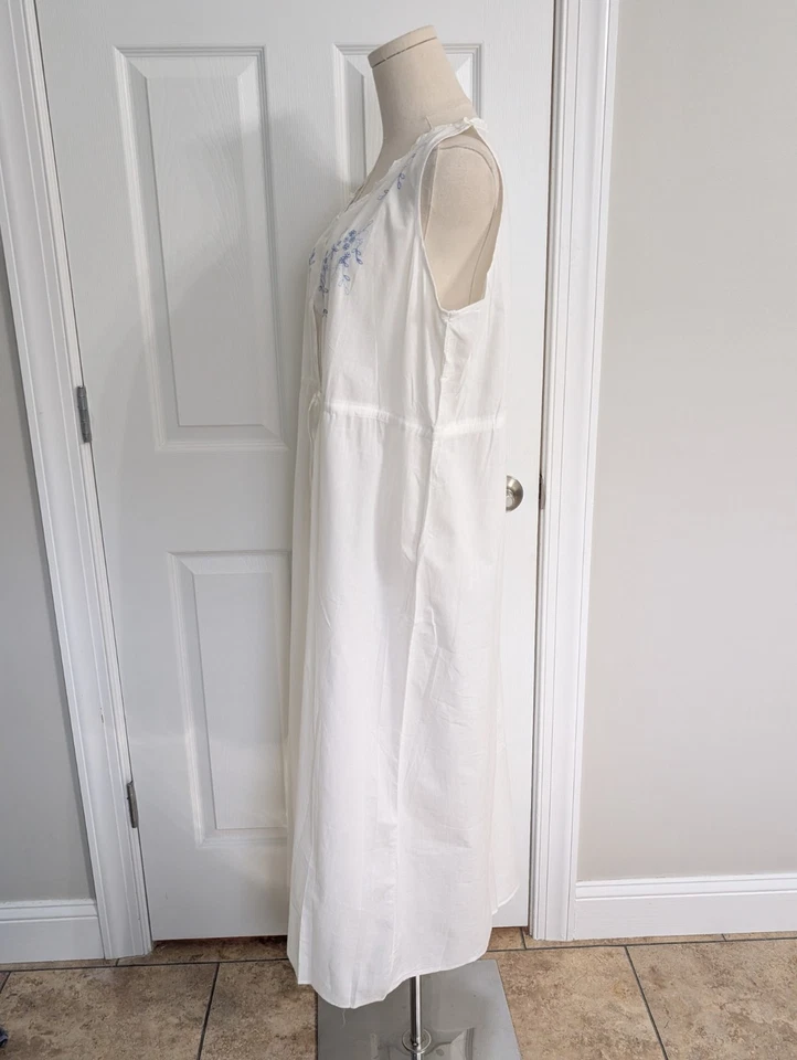 Camisón De Colección Gilligan O'malley Blanco Algodón Cottagecore Grandmacore Talla XL Foto 4 de 4