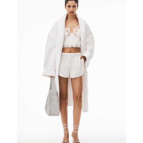 T Alexander Wang Satin track shorts in blush, Size XS H41 - Picture 2 of 9