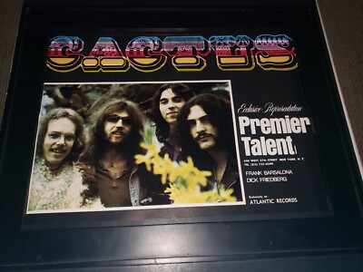 Cactus Premier Talent Rare Original Promo Poster Ad Framed! | eBay