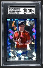 2021 Leaf Metal Draft  Jose Perdomo Blue Crystals Auto # 12/15 SGC 10 GM Pop 1
