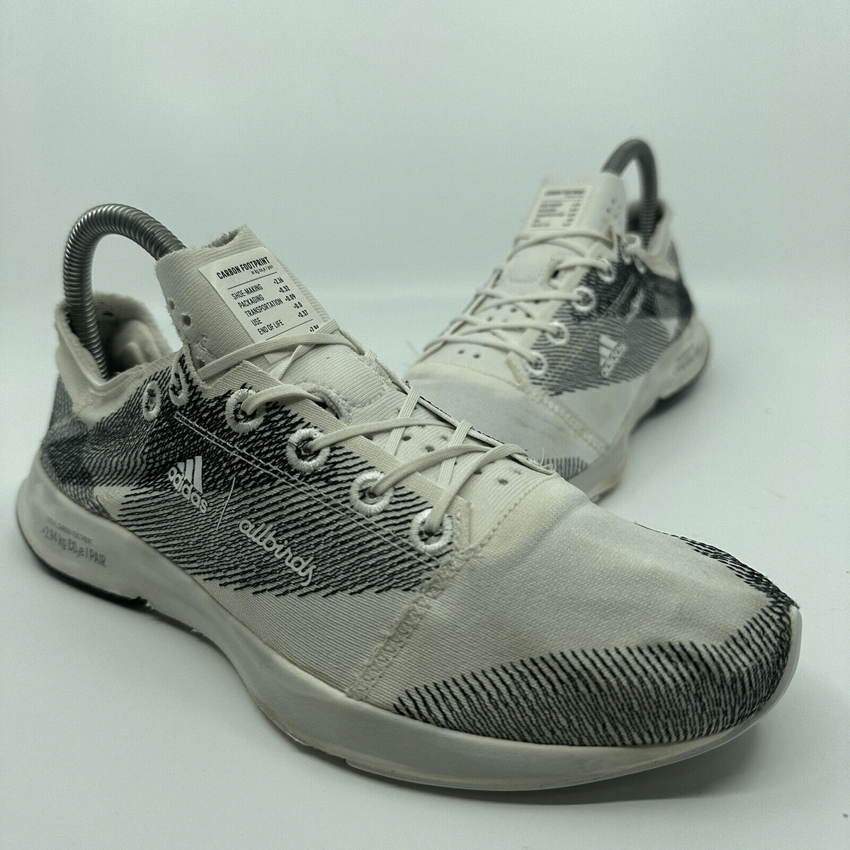 Adidas Adizero X Allbirds Women's Size 8 White Carbon 2.94 KG CO2E
