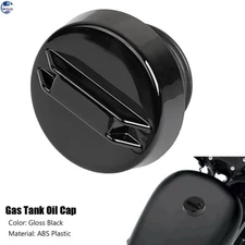 Gloss Black Fuel Tank Gas Oil Cap Fit For Harley Dyna Softail Sportster 883 1200