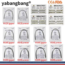 Dental Orthodontic Super Elastic Niti Round Arch Wires /Metal Brackets Braces ns