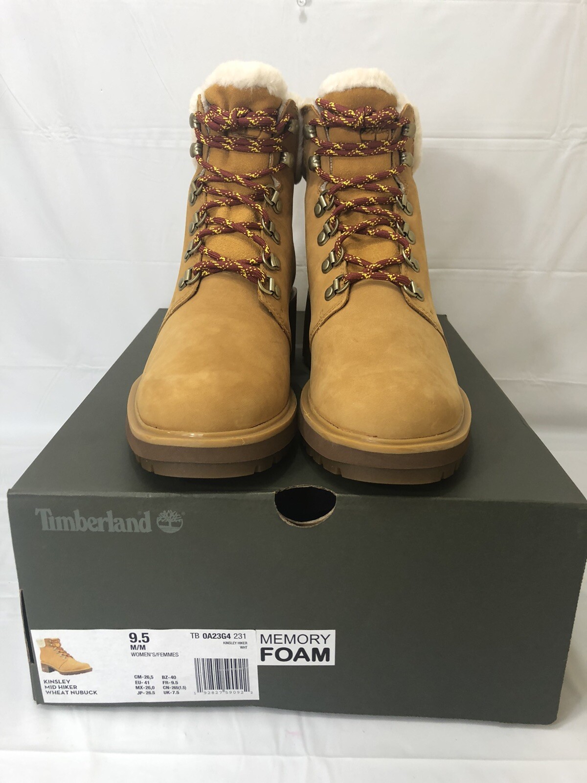 TIMBERLAND WOMEN'S MID HIKER WP W/MEMORY FOAM Nubuck Size 9.5
