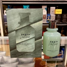 Zest + Vetiver By Michael Malul 3.4 Oz Eau De Parfum New Fragrance For Men