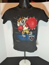 Vintage 1993 Warner Bros Taz Tasmanian Devil Boxing Shirt Youth L Double Sided