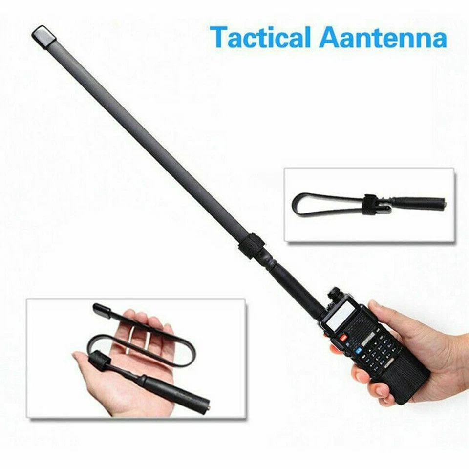 Radio bidireccional SMA-Hembra Doble Banda Antena táctica VHF/UHF BaoFeng UV-5R UV-82 Foto 4 de 4