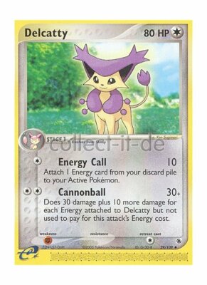 Pokemon 29/109 Delcatty - EX Ruby Sapphire - ENGLISCH