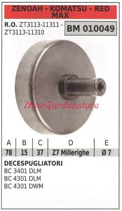 Campana Frizione Zenoah BC 3401 4301 DLM DWM | Ricambio 010049